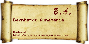 Bernhardt Annamária névjegykártya