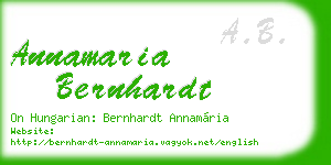 annamaria bernhardt business card